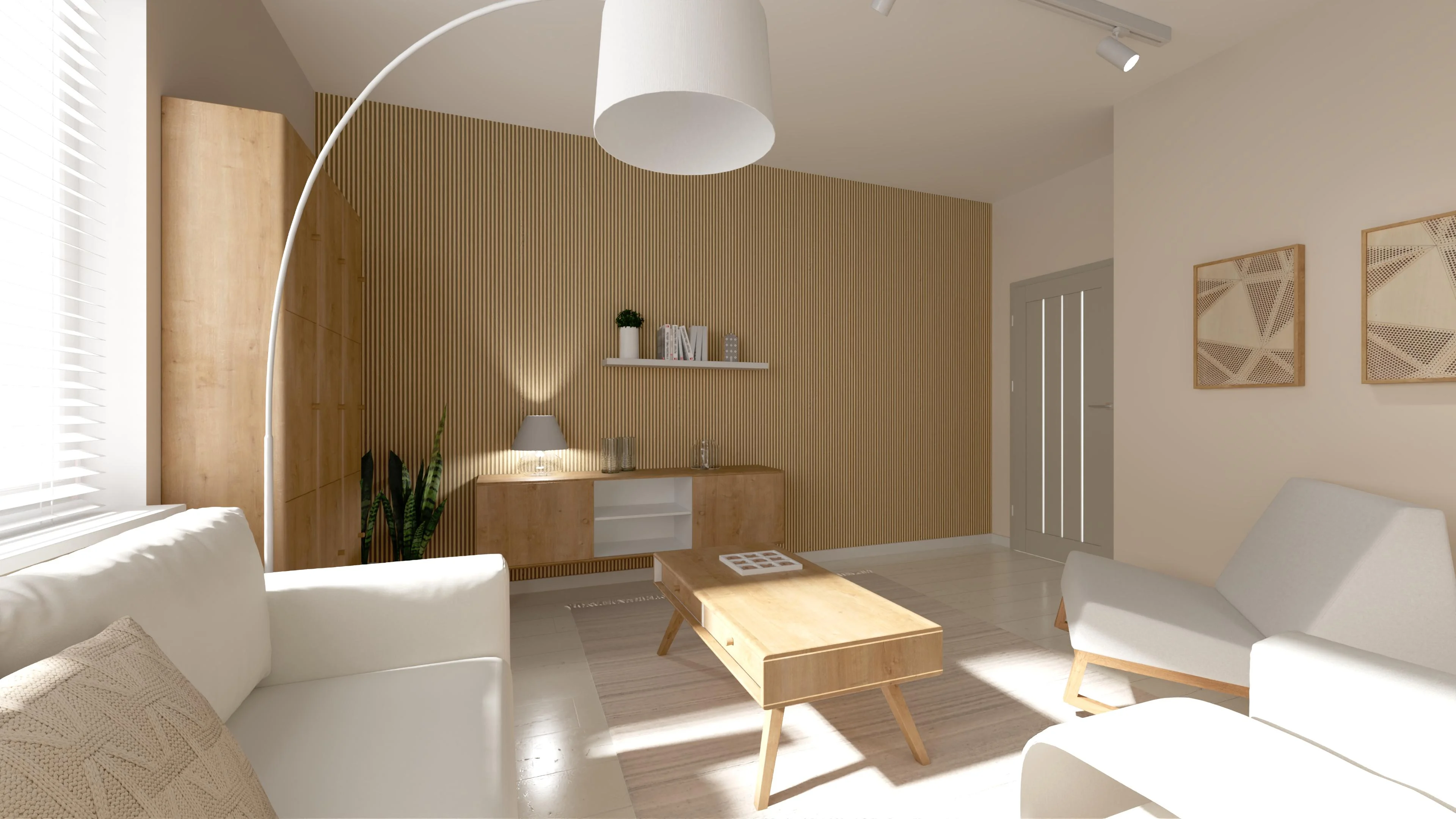 Beżowy salon, który otula przytulnością