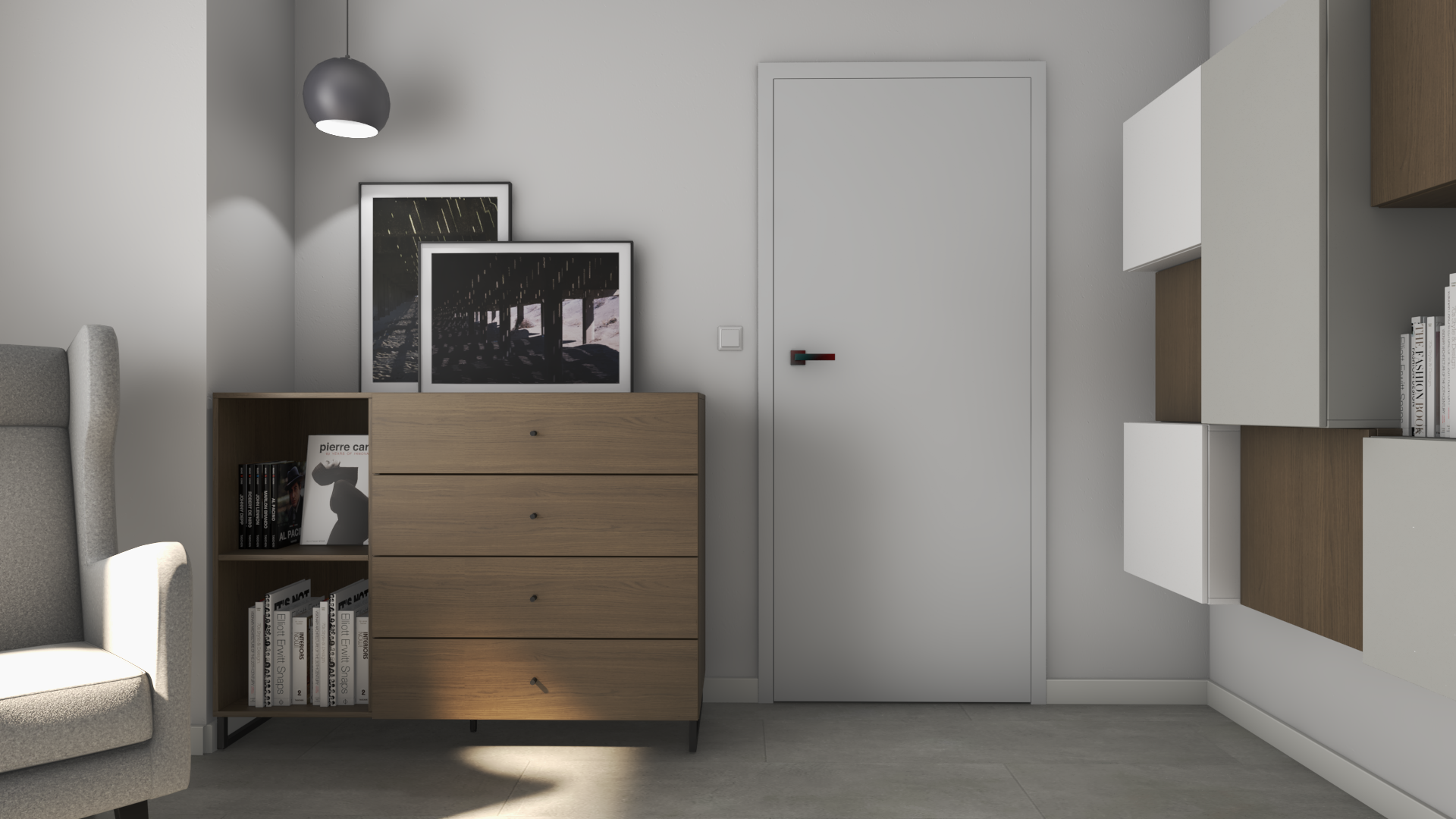 Geometria black & white w maleńkim home office