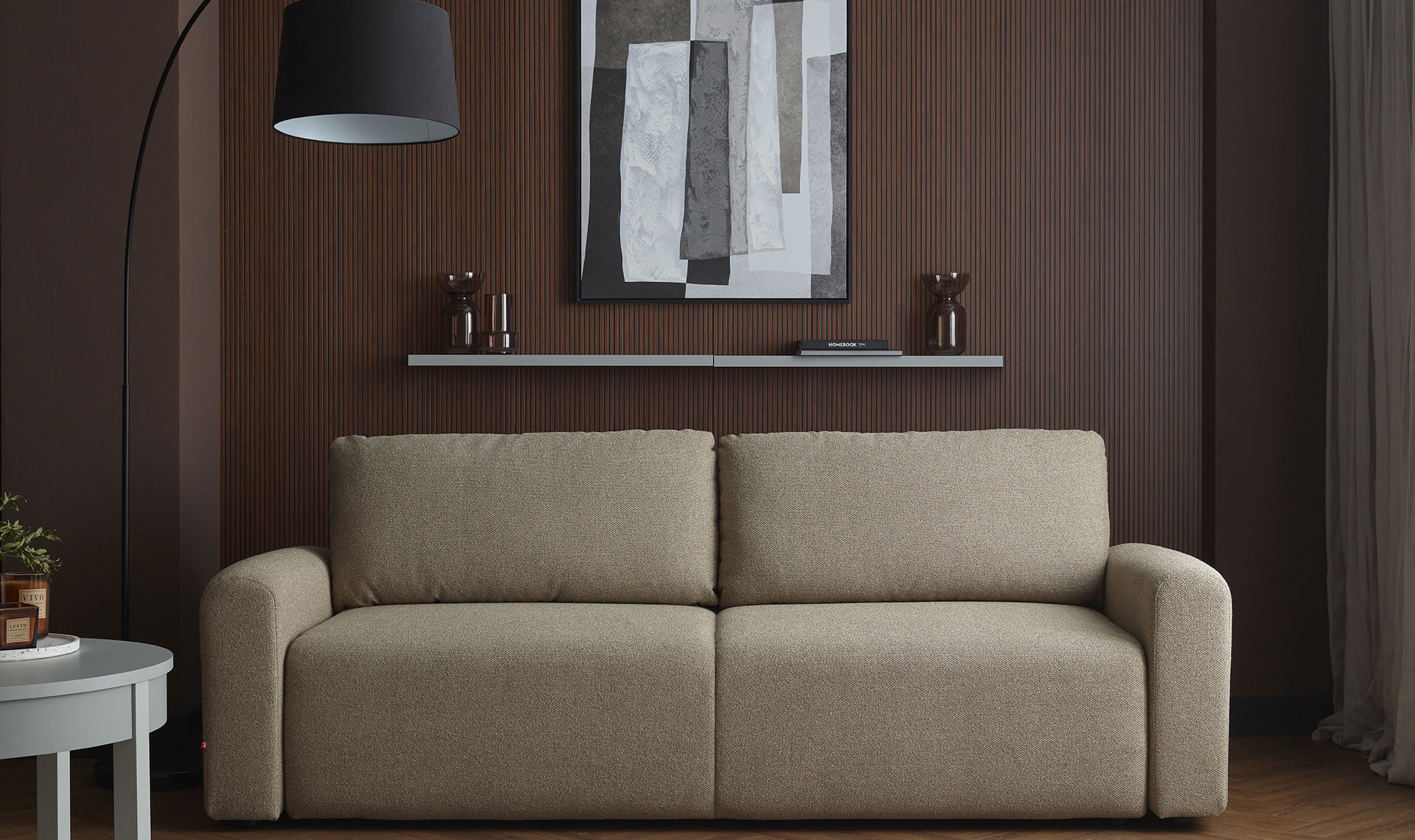 Tonal wall shelf 60x20 cm arrangement