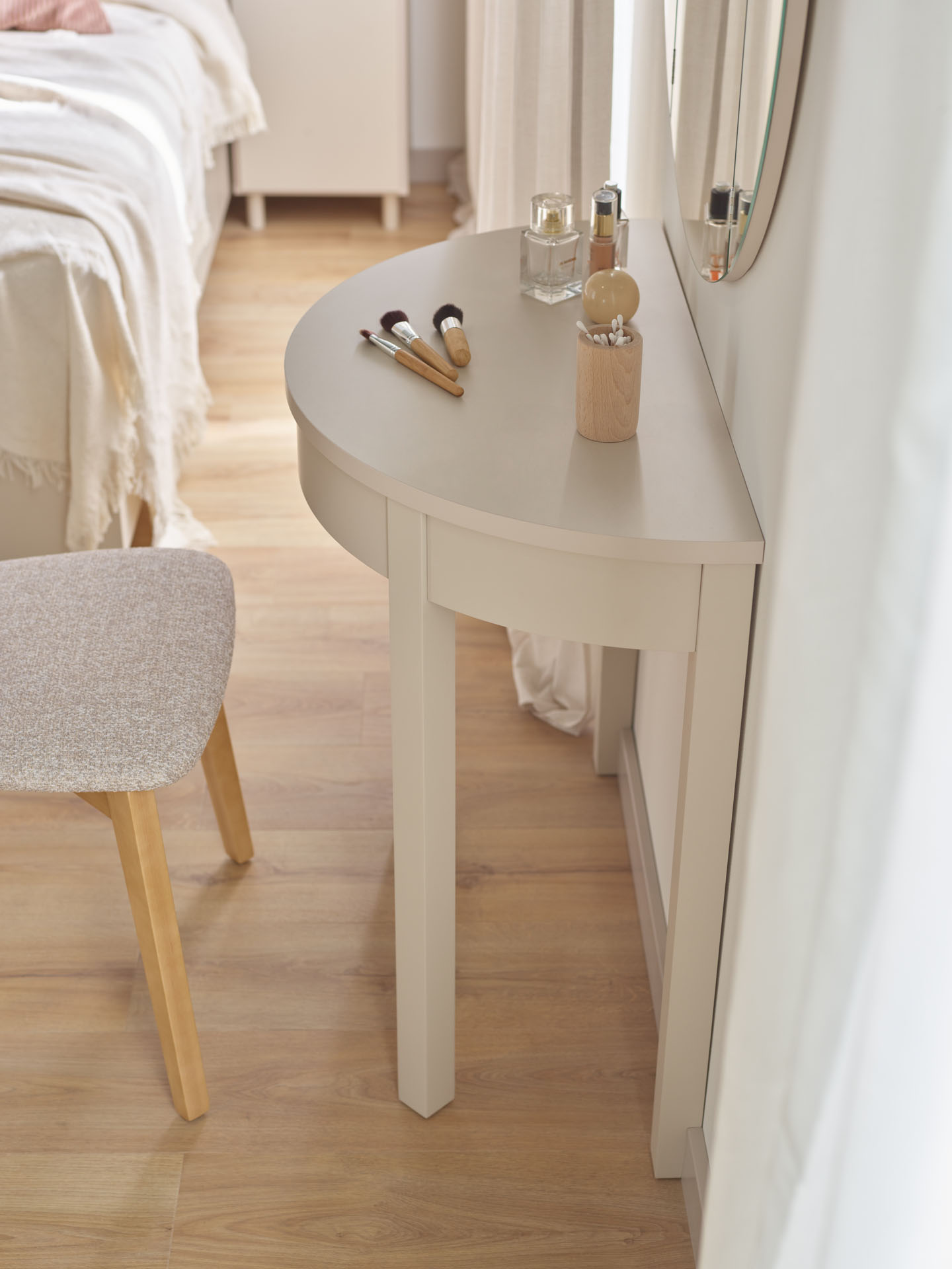 slim fit dress slacks Farrow Grey Dressing Table, Vanity Mirror & Stool for Bedroom main image 1