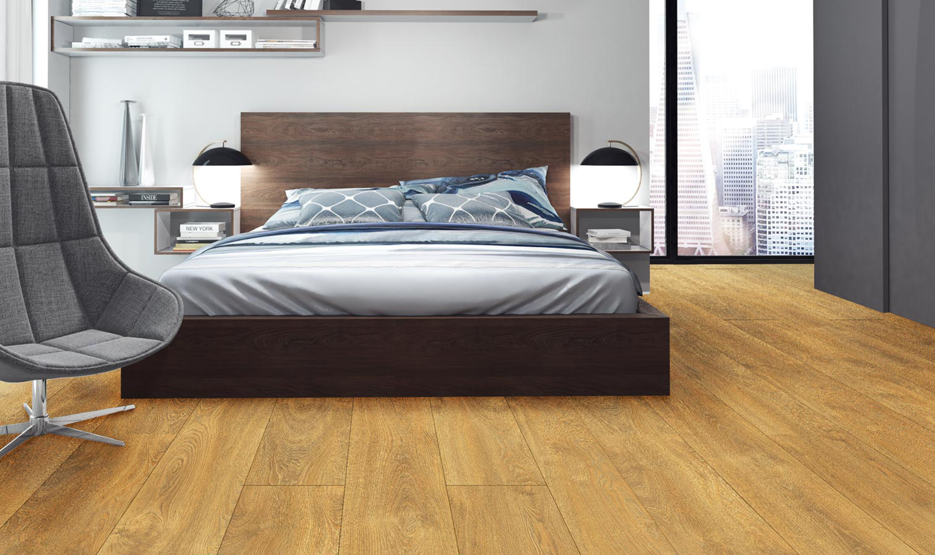 Panele podłogowe SWISS KRONO Platinium Holiday Aqua Block Dąb