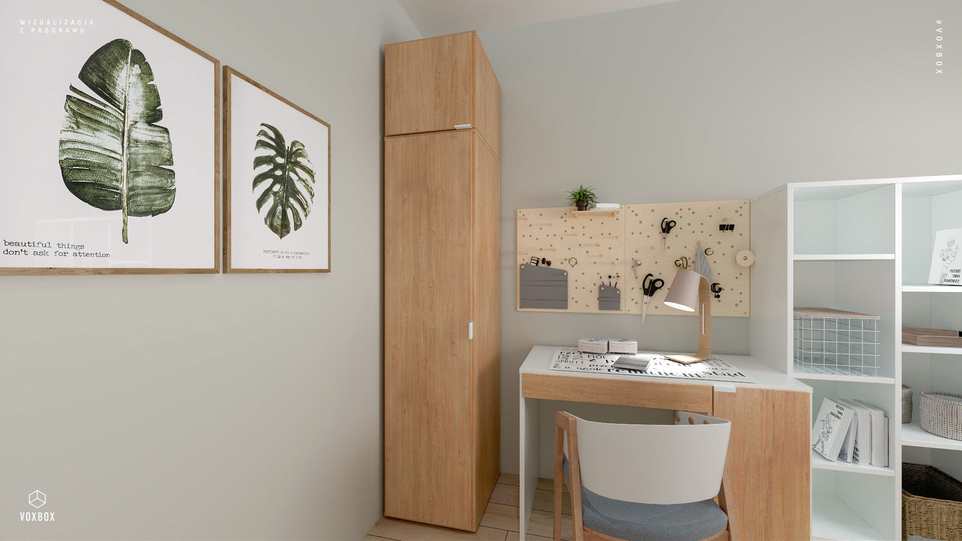 1-türiger Kleiderschrank Simple Anordnung