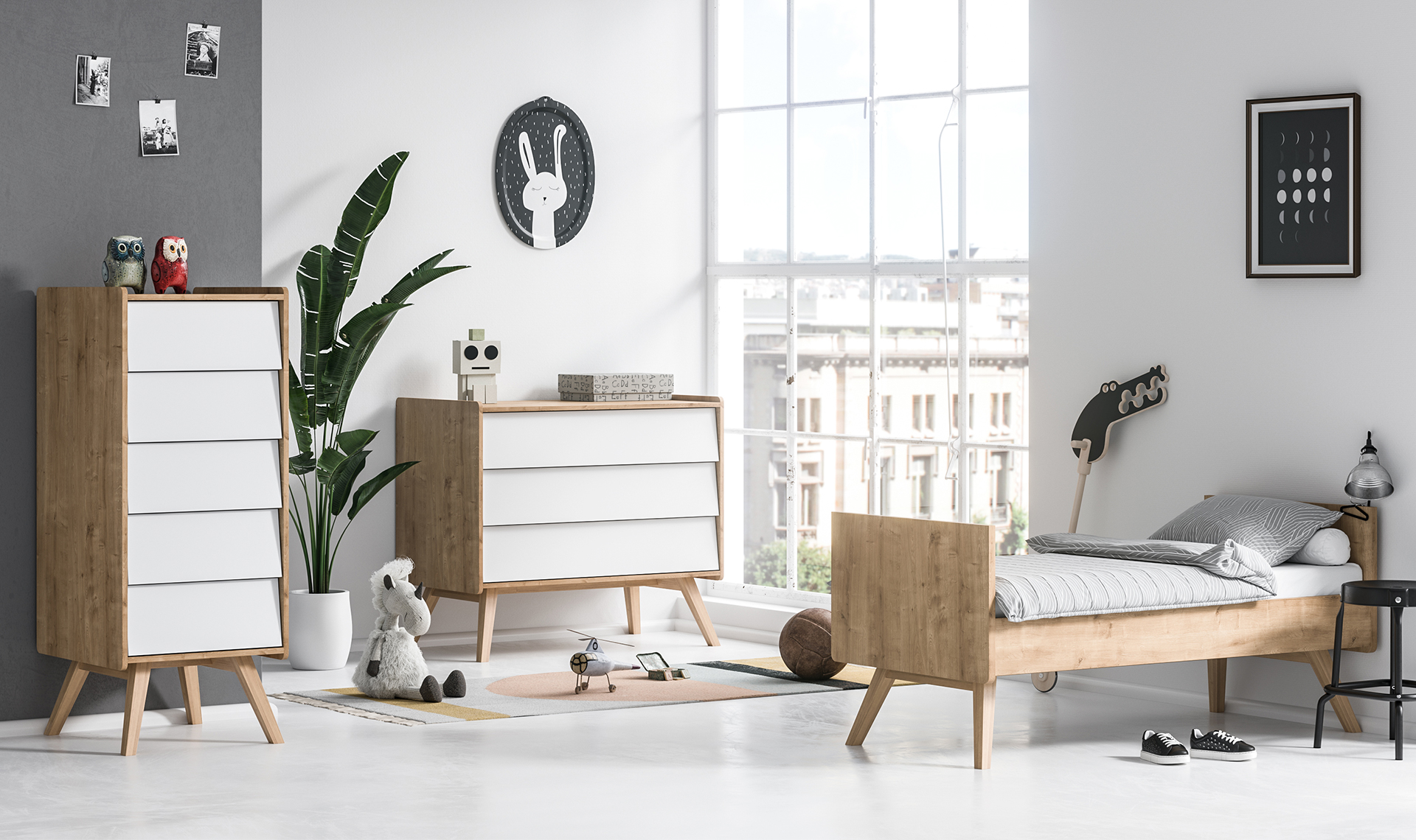 【送料無料】３点セット/ Vintage Style Dresser Dresser with 3-drawers Vintage | VOX