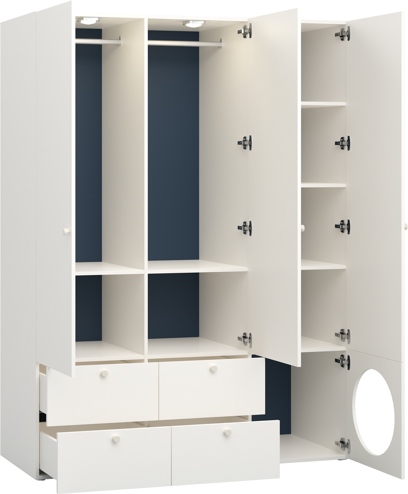 3-door wardrobe with opening front Reli | VOX