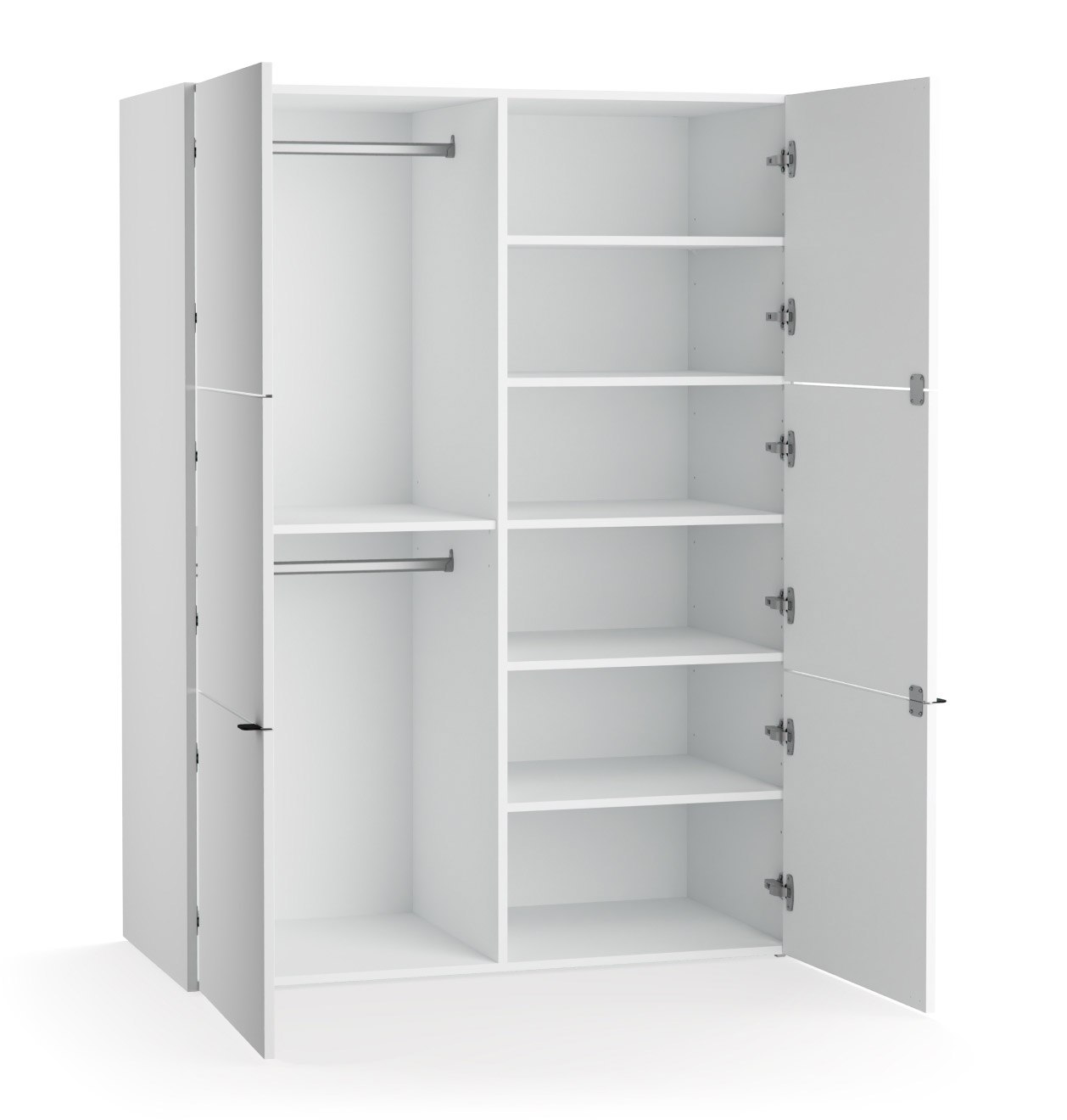 2-türiger Kleiderschrank mit zwei Kleiderstangen auf einem Podest mit ausziehbarer Aufbewahrungsbox Young Users Next