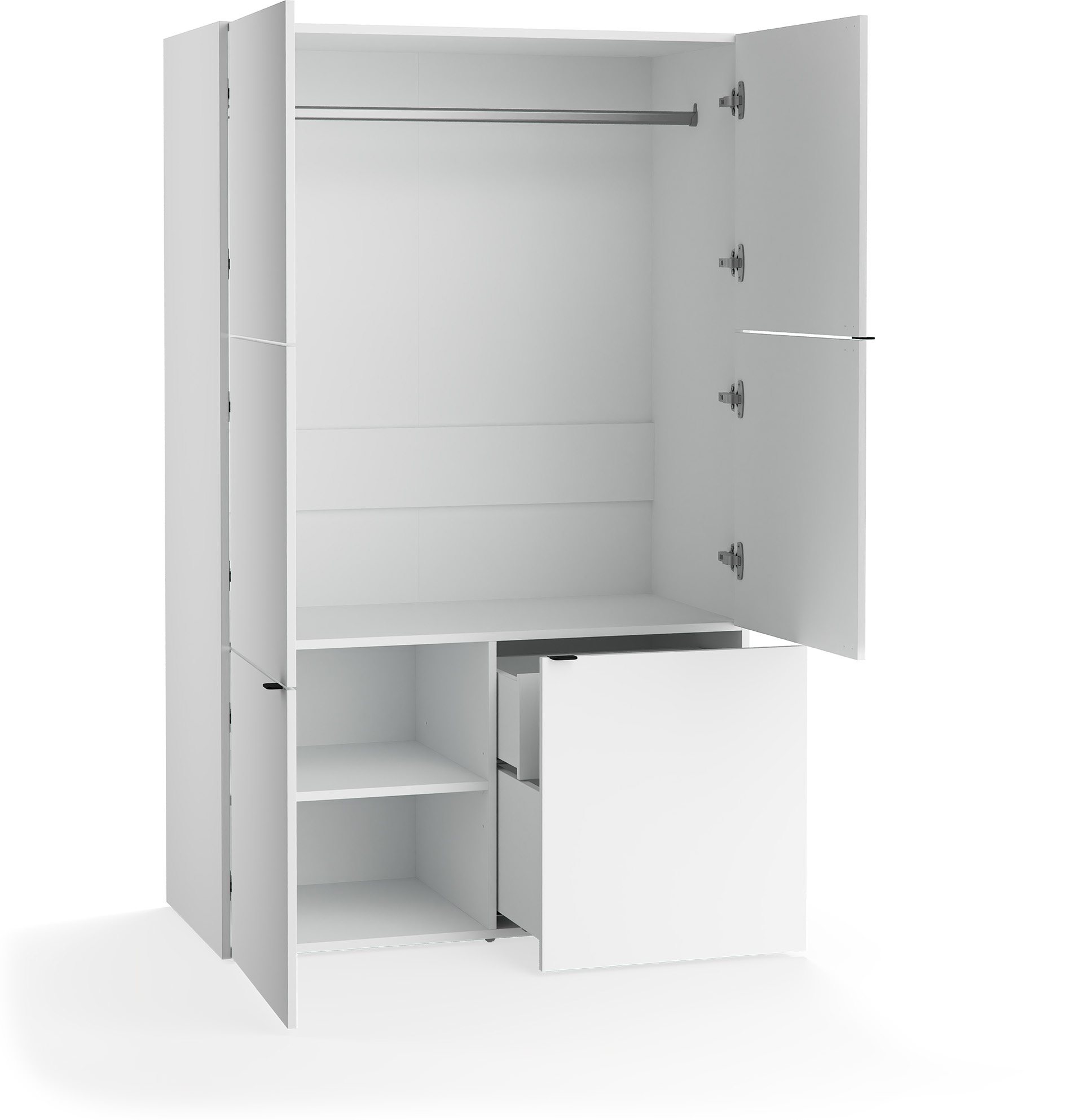 2-türiger Kleiderschrank mit Schubladen Young Users Next