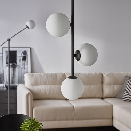 Libra 3 ceiling lamp milk shade arrangement