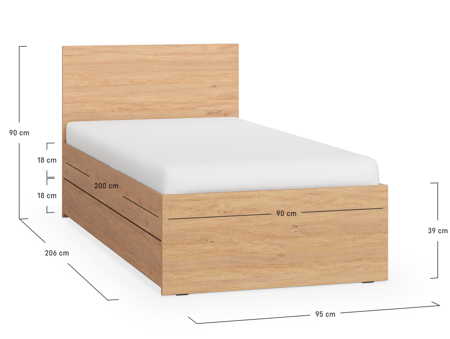 Bett 90x200 Simple