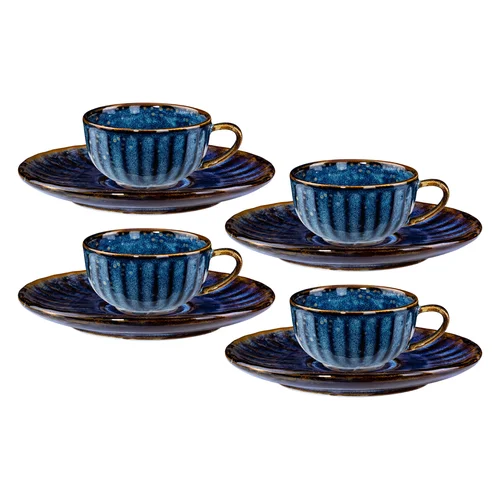 Cup with saucer kpl. 4 pcs. Deep Blue