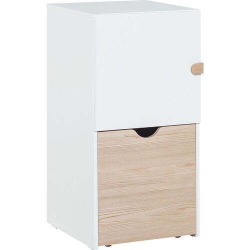 Storage unit with door and movable container Stige