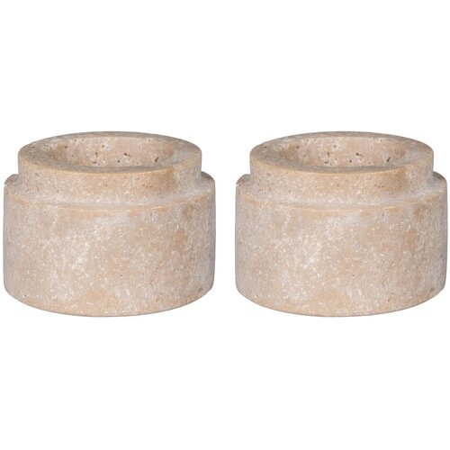 Tealight Travertine kpl 2pcs