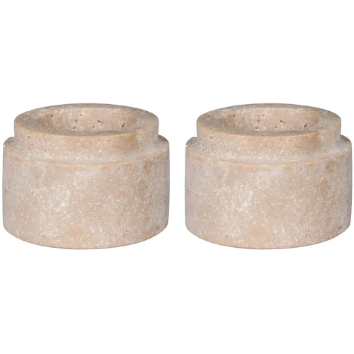 Świecznik na tealighty Travertine kpl 2 szt.