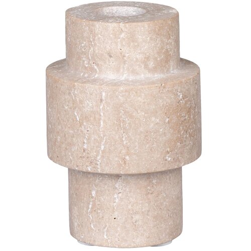 Travertine candle holder