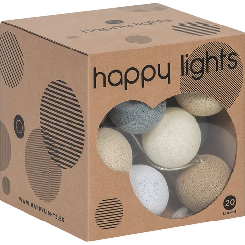 Lampki Happy Lights beżowe