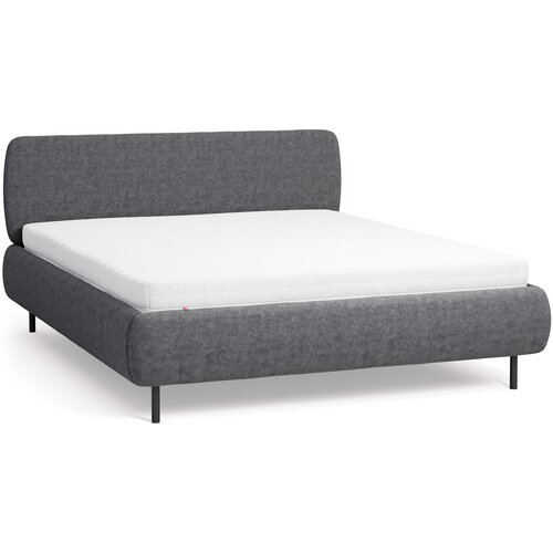 Upholstered bed with low headboard 160x200 Calme