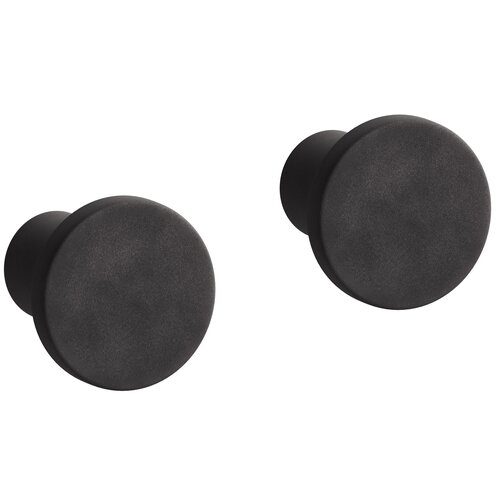 Bouton en métal noir 2 pcs Stor