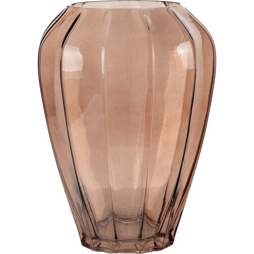 House Nordic brown glass vase
