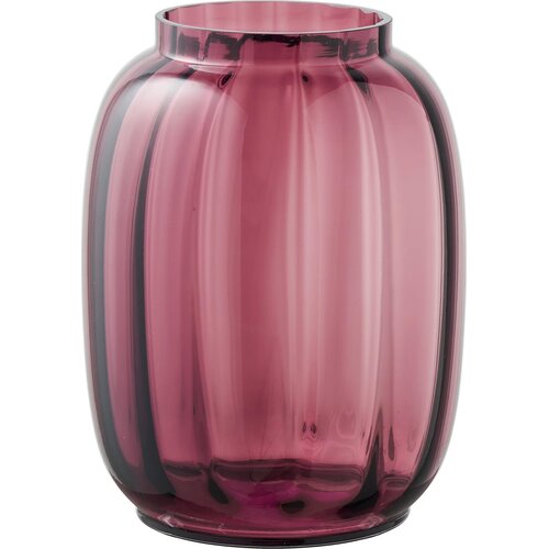 House Nordic maroon glass vase