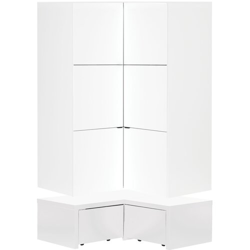 Corner wardrobe on a platform with 2 drawers Young Users Next