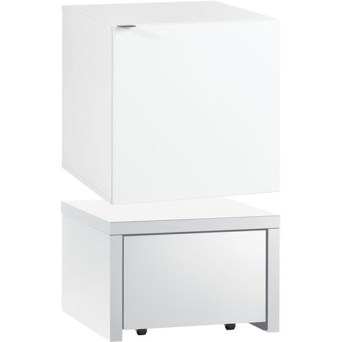 Cube storage unit with 2 drawers on a platform with pull- out drawer Young Users Next