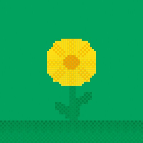 Metal front overlay Pixel Flower Young Users Next
