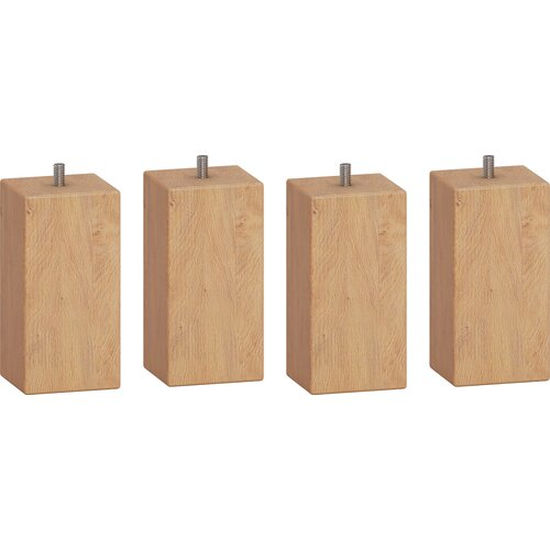 Straight oak leg Simple - set of 4 pcs.