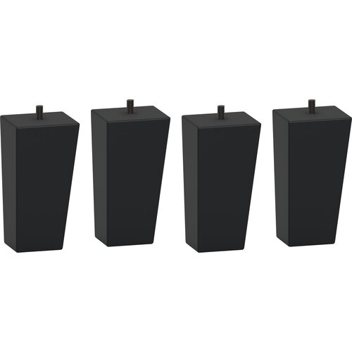 Slanting black wooden leg Simple - set of 4 pcs.