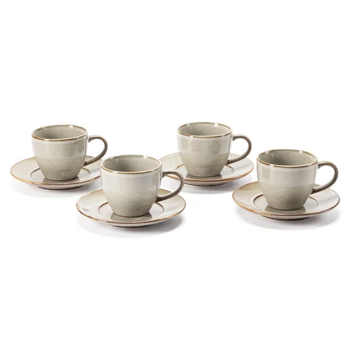 Set of 4 cups with saucers Wikle