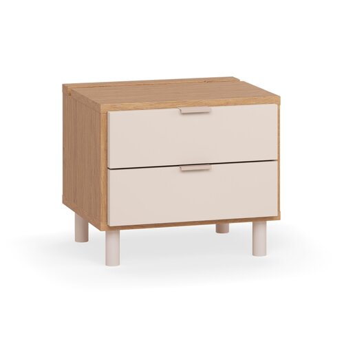 Bedside table with drawers and functional slat Simple
