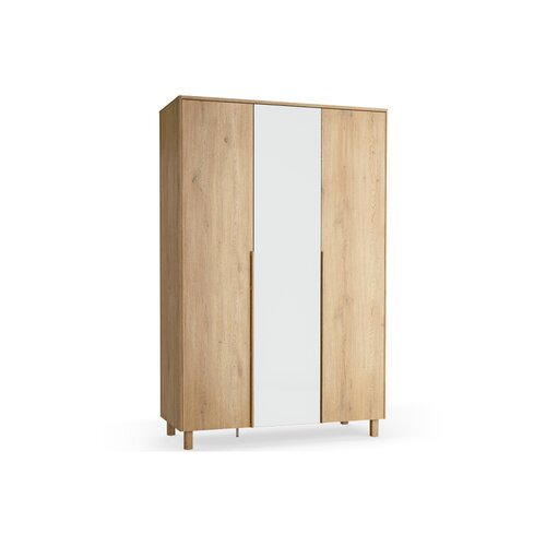 3-door wardrobe with mirror and lighting Well
