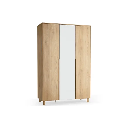 3-door wardrobe with mirror and lighting Well