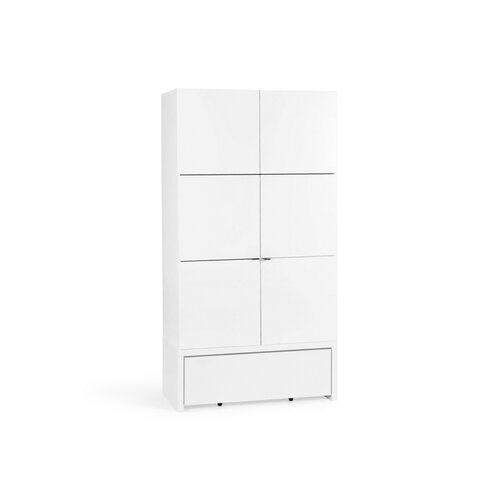 2-door wardrobe with drawers on a platform with pull-out storage box Young Users Next