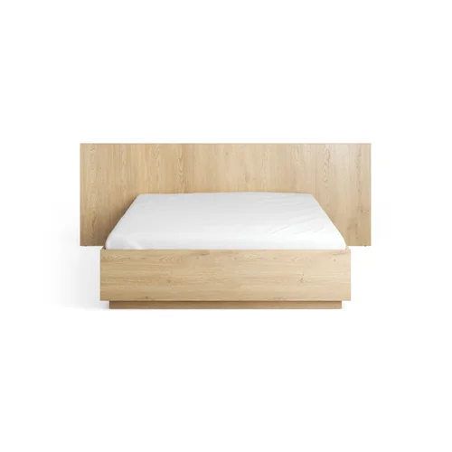 Bed 160x200 with straight wide panel headboard Sova