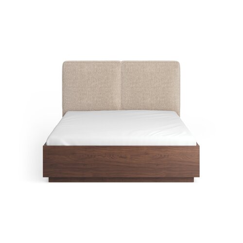 Bed 160x200 with a soft upholstered headboard Sova