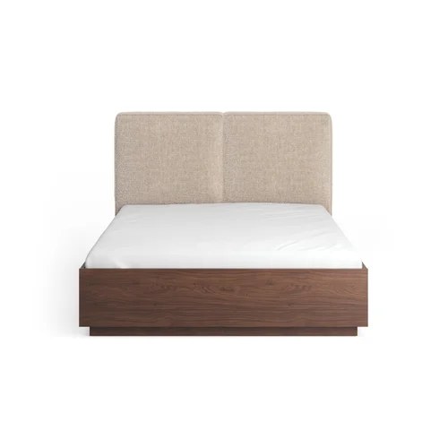 Bed 160x200 with a soft upholstered headboard Sova