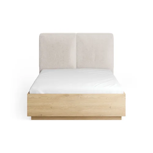 Bed 140x200 with a soft upholstered headboard Sova