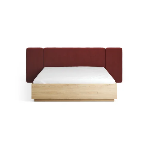 Bed 180x200 with straight wide upholstered headboard Sova