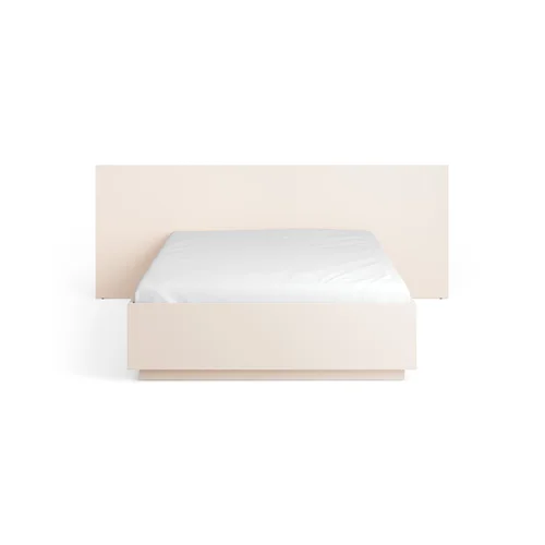 Bed 140x200 with straight wide panel headboard Sova