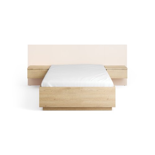 Lit 120x200 avec appui-tête droit et large en panneau Sova