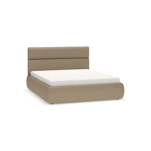 Upholstered bed with storage and a high headboard 160x200 Senza