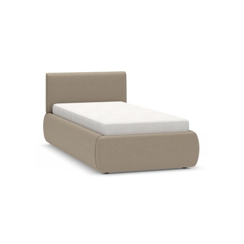 Upholstered bed with storage and low headboard 90x200 Nuva