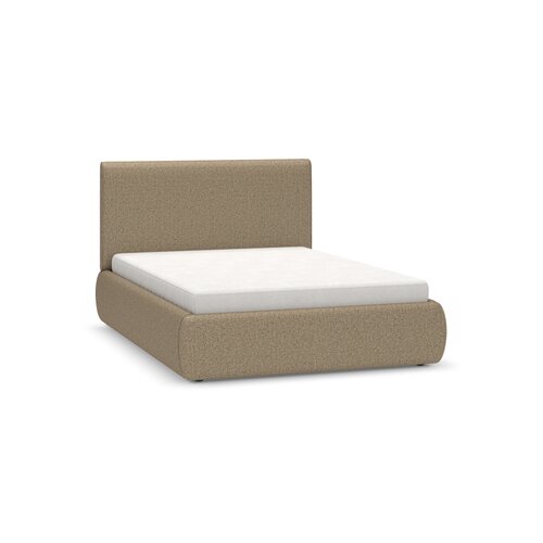 Lit rembourré avec rangement et appui-tête haute 140 x 200 Nuva