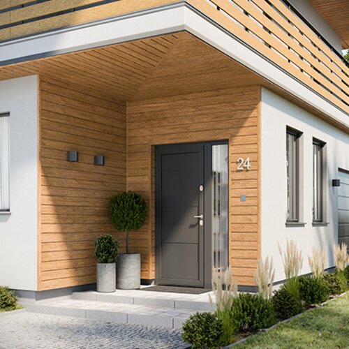 Soffit Infratop, Nature, Winchester Oak, Panel with hidden ventilation arrangement