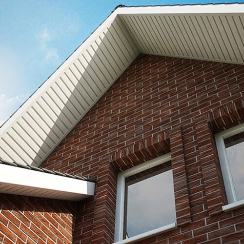 Soffit Infratop, Unicolor, White, Panel with hidden ventilation arrangement