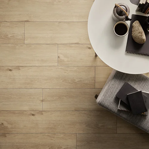 Rigid core flooring with integrated underlay IXPE VOX Rigio Oak Euris arrangement