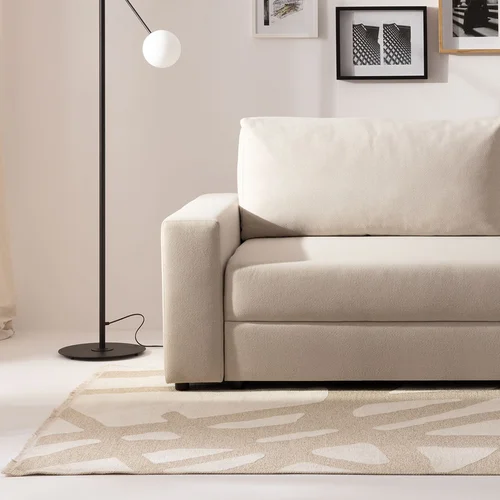 Dywan Boucle Cream Abstract aranżacja