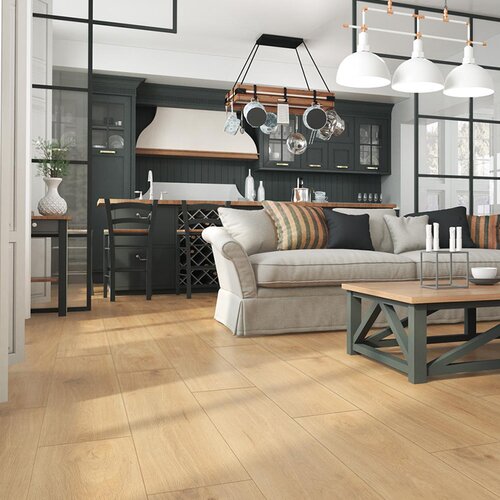Panele podłogowe SWISS KRONO Platinium Terra Aqua Block Dąb di Trevi d4917 aranżacja