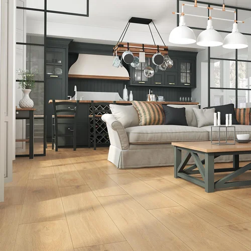 Panele podłogowe SWISS KRONO Platinium Terra Aqua Block Dąb di Trevi d4917 aranżacja
