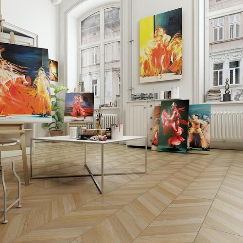 Panele podłogowe SWISS KRONO Platinium Paloma Aqua Block Dąb Carmen D4561 aranżacja