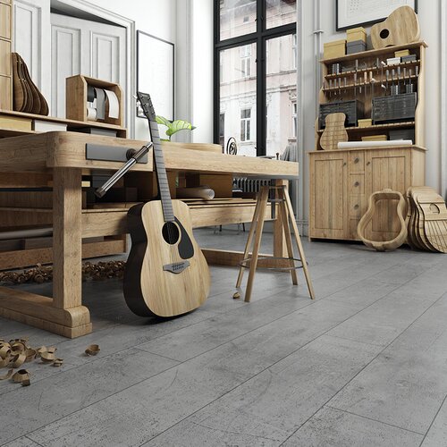 Panele podłogowe SWISS KRONO Platinium Paloma Aqua Block Beton Milenium D1038 arrangement